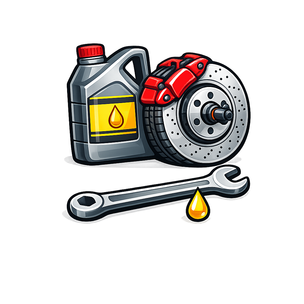 Oil and brake services icon